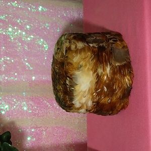 Brown Feather Hat